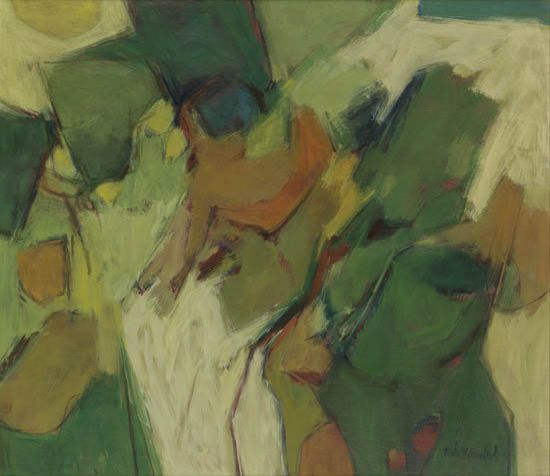 HALE WOODRUFF (1900 - 1980) Untitled (Green Landscape).